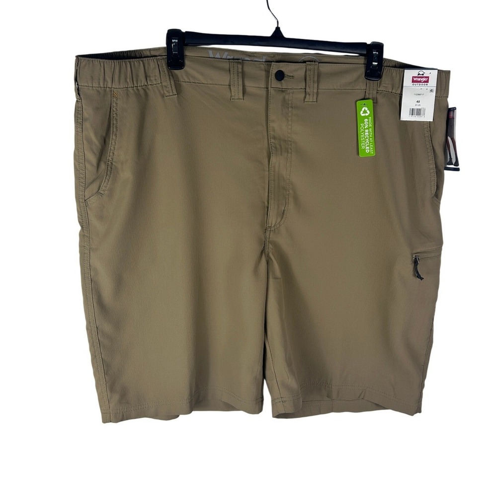 Wrangler Outdoor‎ Mens Field Utility Shorts Khaki Tan Size 48 Relaxed Fit NEW